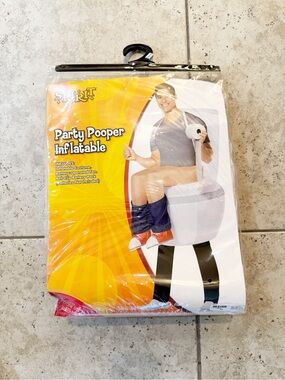 Spirit Halloween Party Pooper Inflatable Toilet Costume Outfit One Size